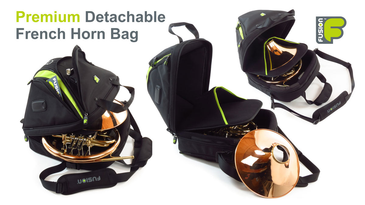 Premium Black/Green Horn Case (Detachable Bell)