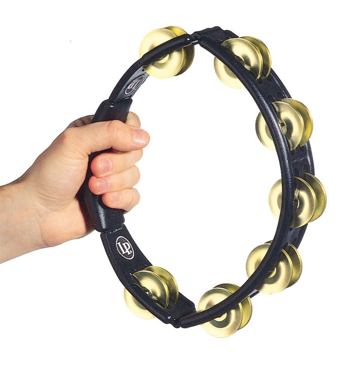 Latin Percussion LP170 - TAMBOURINE CYCLOP BLACK (BRASS JINGLE)