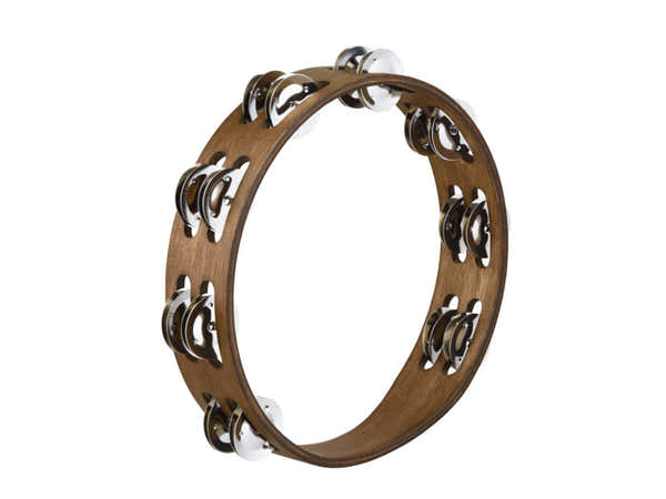 Meinl TRADITIONAL WOOD TAMBOURINES STAINLESS STEEL JINGLES