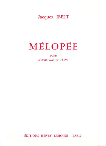 Ibert - Mélopée - Saxophone et Piano