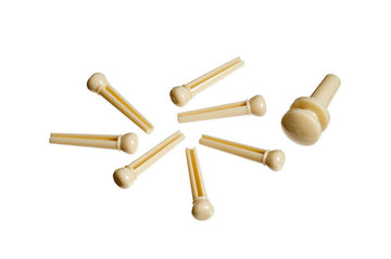 Injection-Molded Bridge Pins with End Pin, Set of 7, Ivory