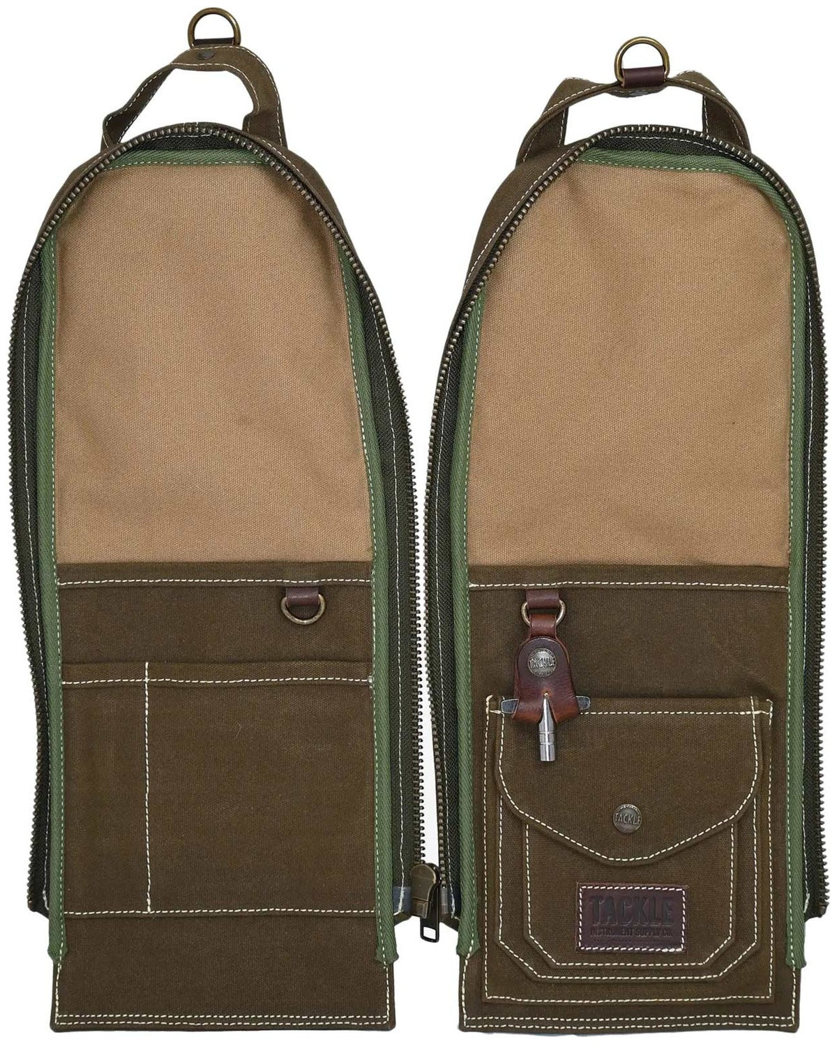 Waxed Canvas Modular Stick Case - Forest Green
