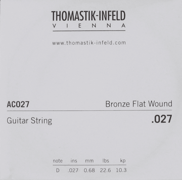 THOMASTIK ACOUSTIC GUITAR STRINGS PLECTRUM ACOUSTIC SERIES. NICKEL-FREE.027