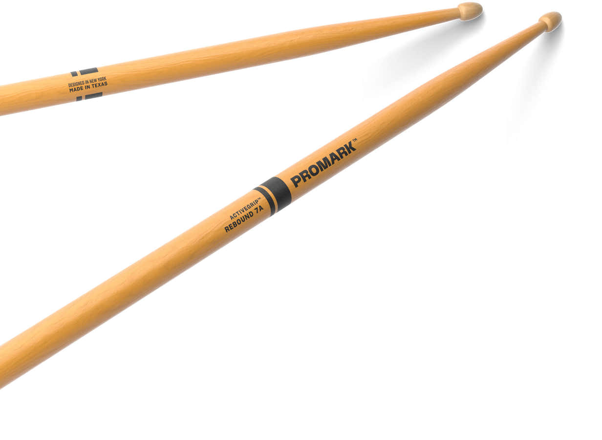 R7AAGC - Rebound 7A ActiveGrip Clear Hickory Drumstick Acorn Wood Tip
