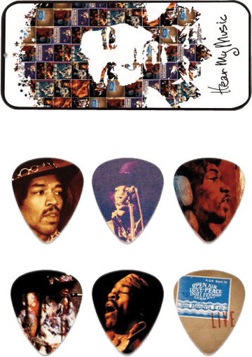 6 x Jimi Hendrix Hear My Music Medium Tin