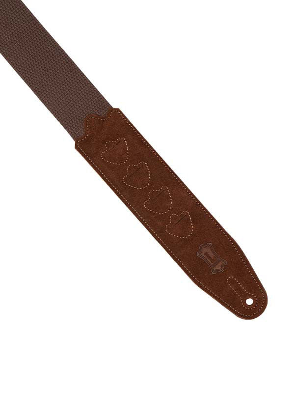 COTTON STRAP WITH 4 PICK HOLDERS 5 CM - BROWN