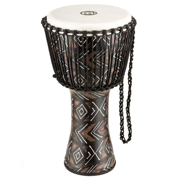 Meinl PERCUSSION 12" ROPE TUNED TRAVEL SERIES DJEMBE SYNTHETIC HEAD (PATENTED) KANGA SARONG