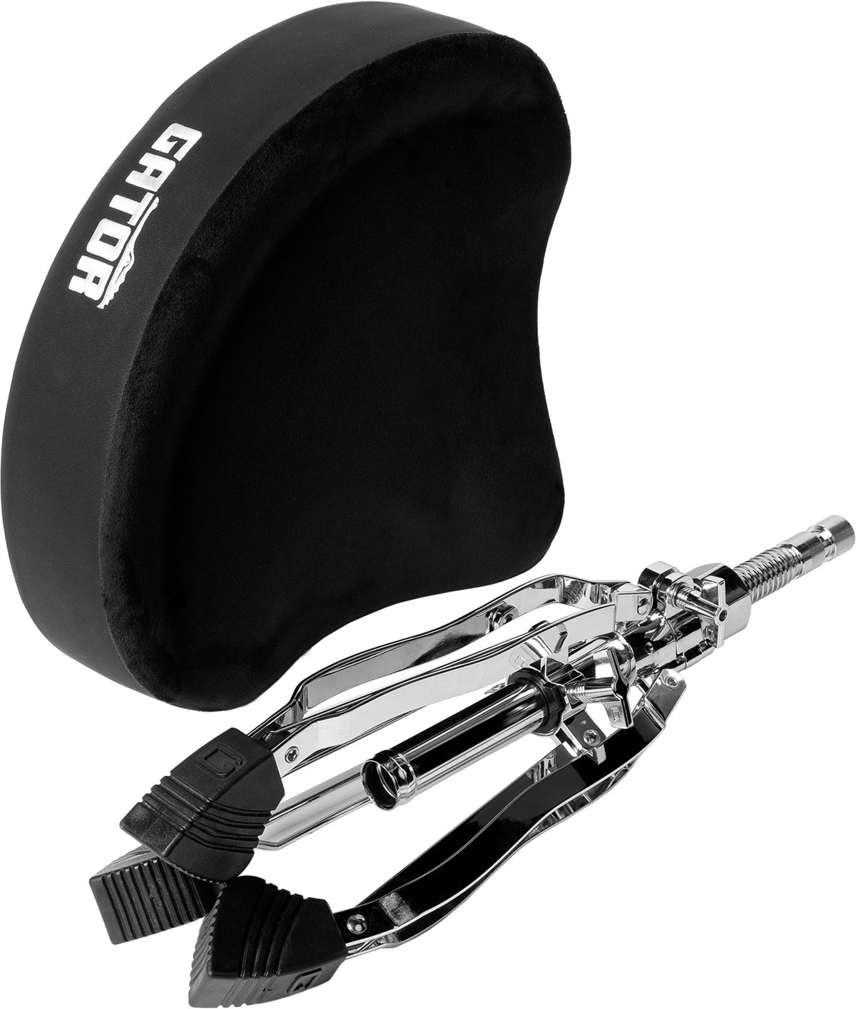 Drum throne, black velvet seat