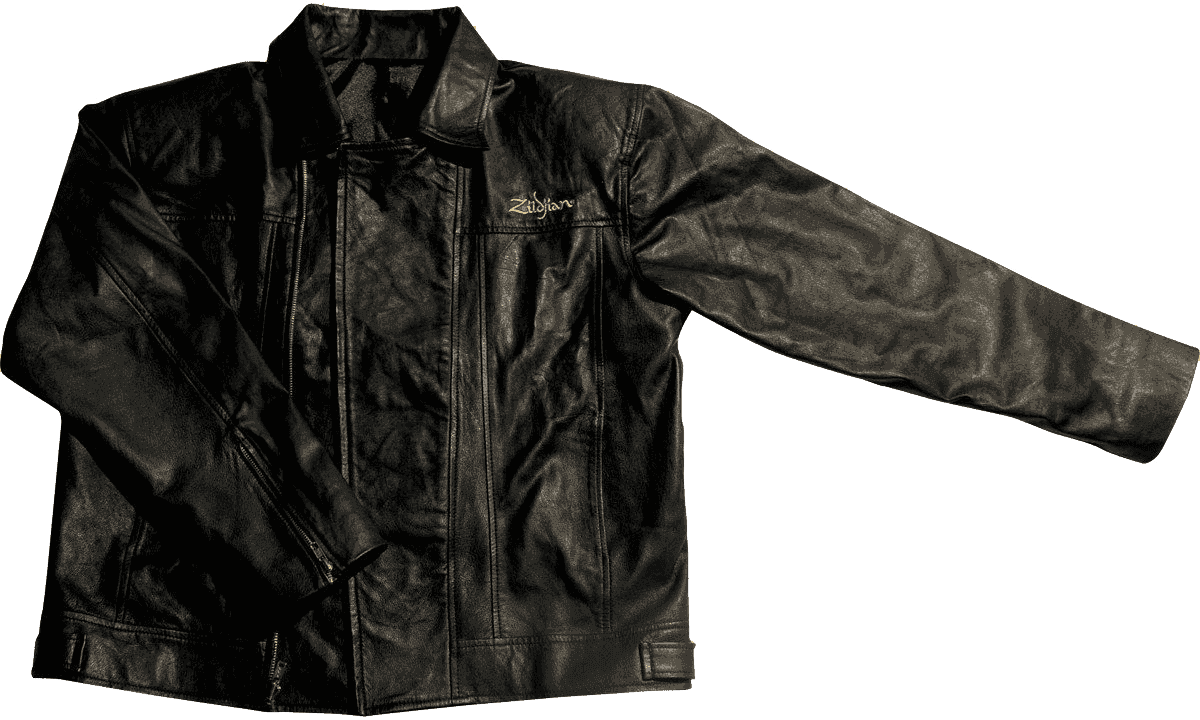 T5132 Black Faux Leather Jacket M (medium)