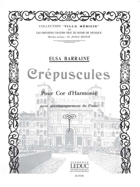 Barraine Elsa - Crepuscules - Cor D'harmonie & Piano