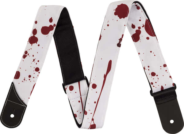 Jackson Guitars Splashproof Strap White and Red 2"