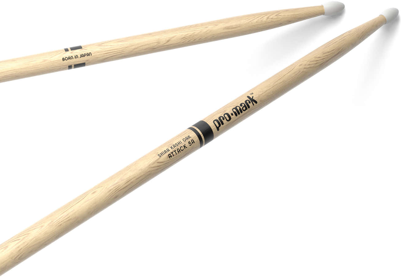 PW5AN - Classic Attack 5A Shira Kashi Oak Drumstick Oval Nylon Tip