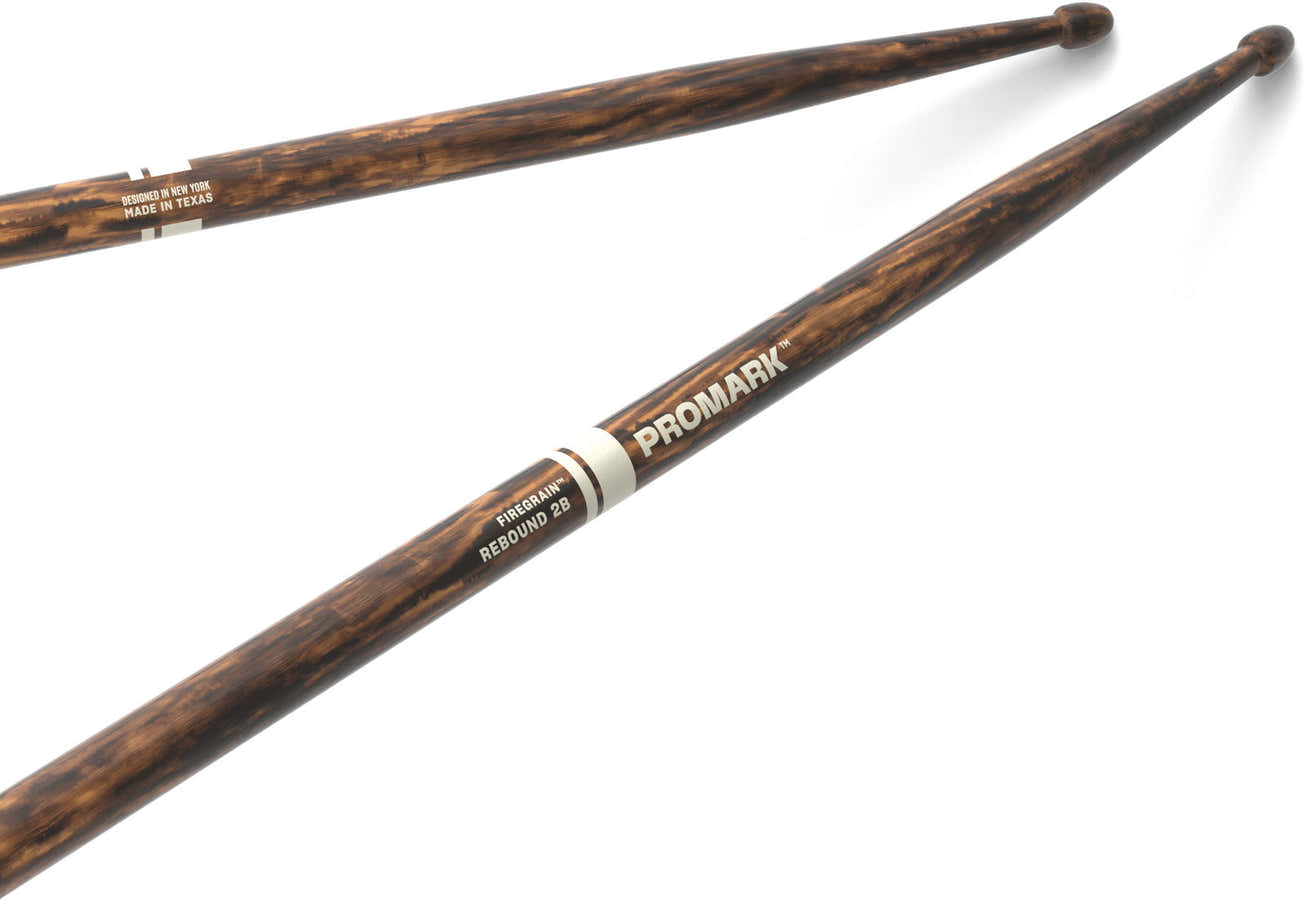 R2BFG - Rebound 2B FireGrain Hickory Drumstick Acorn Wood Tip