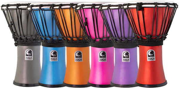 Toca Djembe Freestyle Colorsound Matte Tfcdj-7Mtpk Set - 6 Pieces