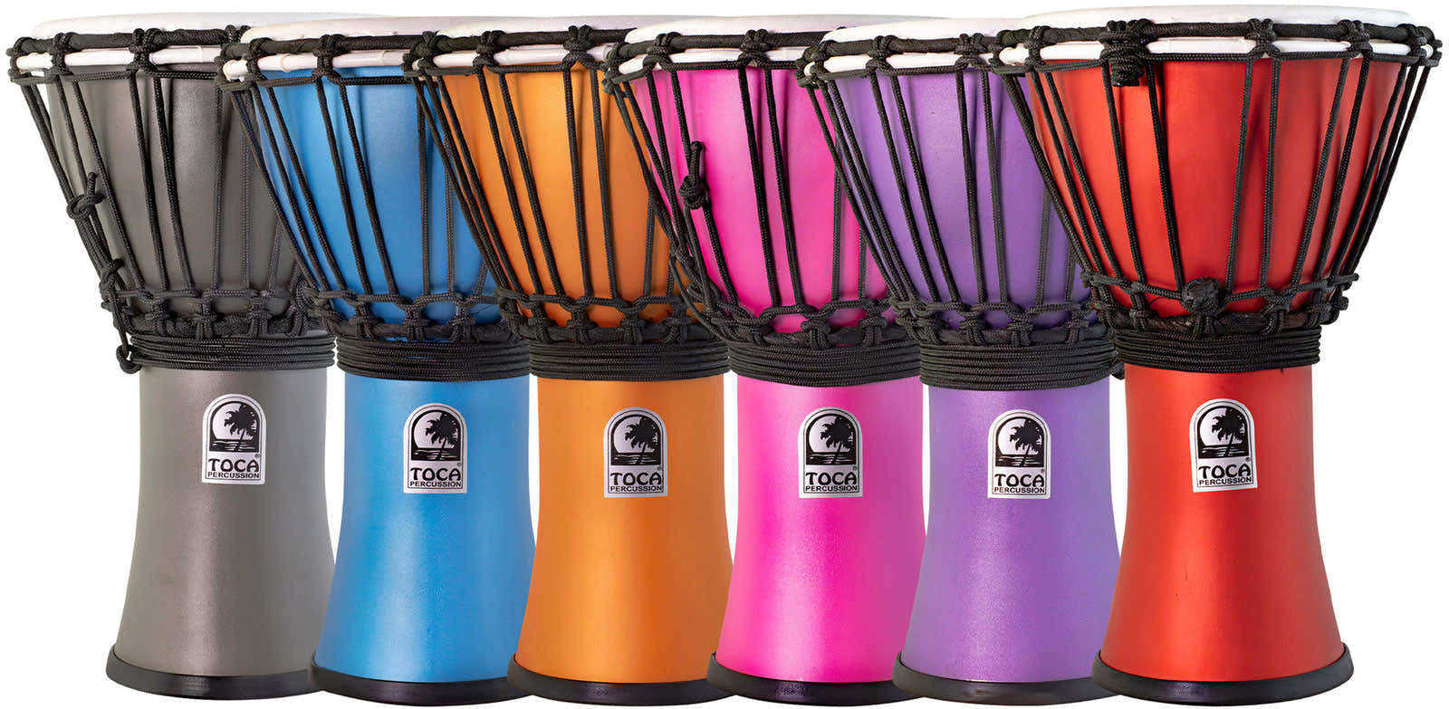 Djembe Freestyle Colorsound Matte Tfcdj-7Mtpk Set - 6 Pieces