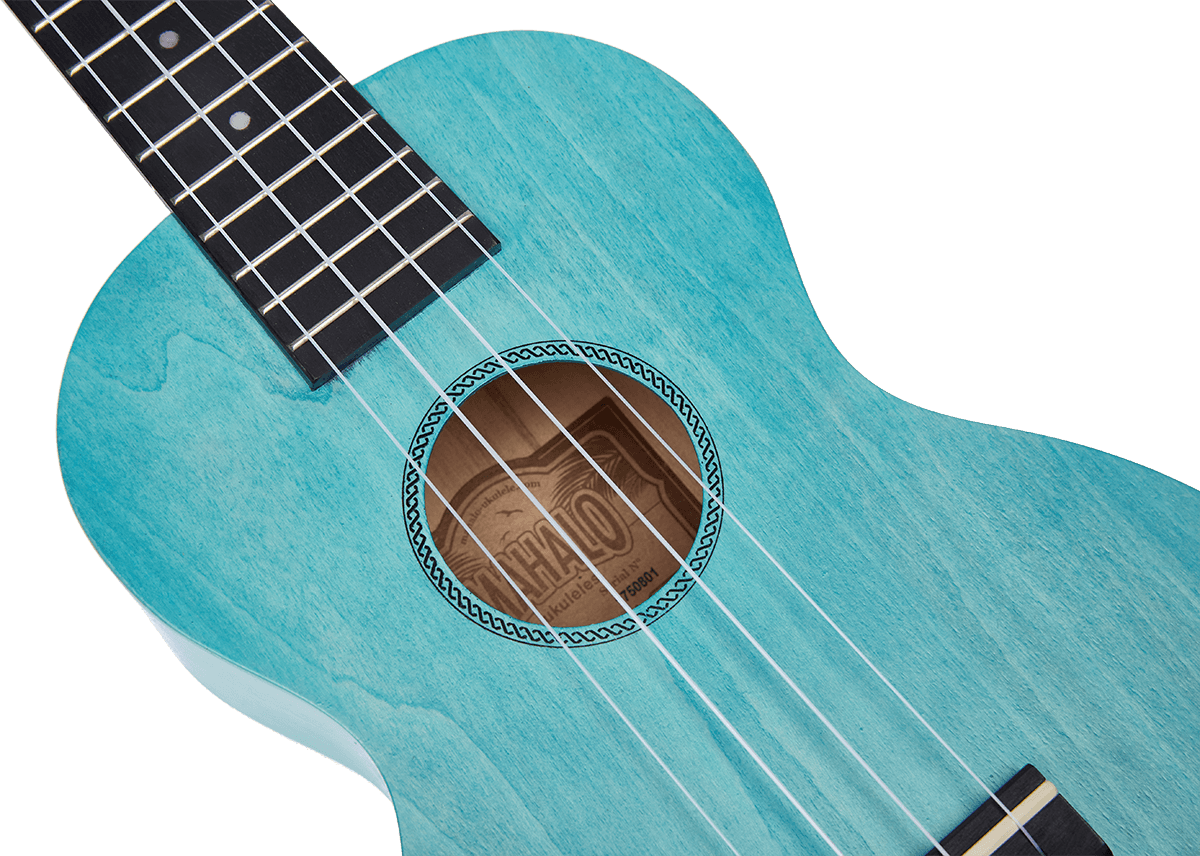 Island Concert Ukulele Aqua Blue + Cover