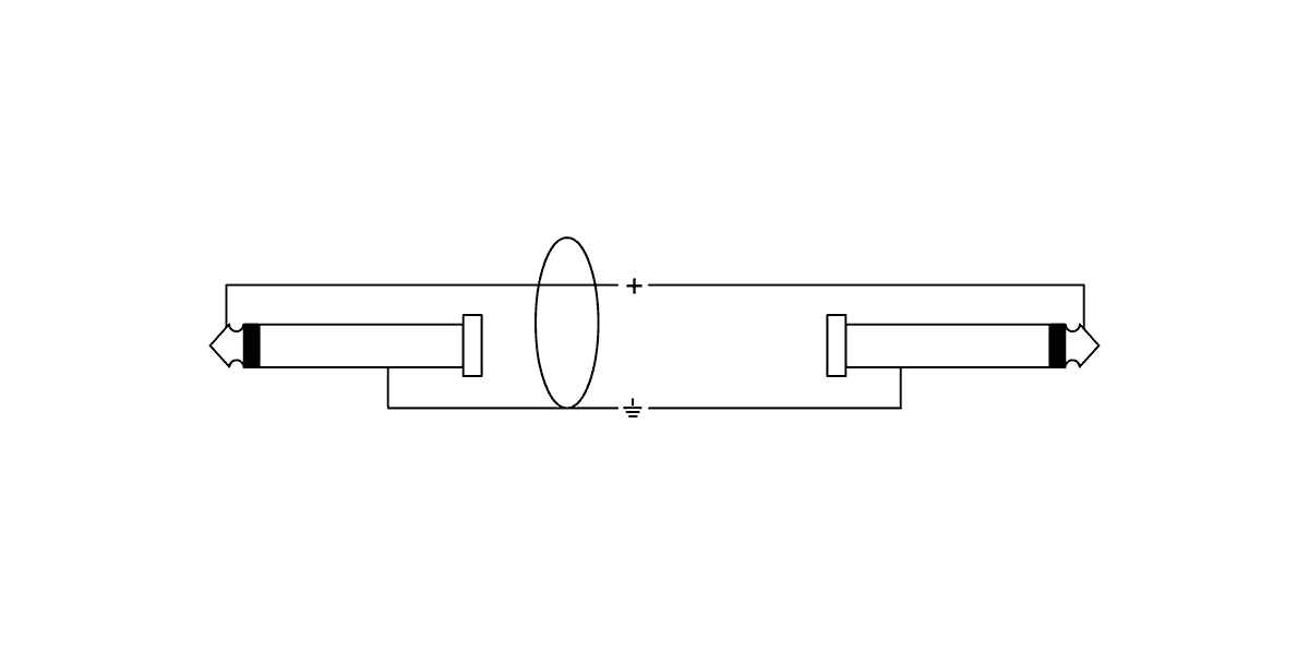 FLAT GUITAR PATCH CABLE WITH ANGLED JACK 60 CM