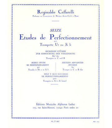 Caffarelli - 16 Etudes De Perfectionnement Pour Trompette Ut Ou Si B