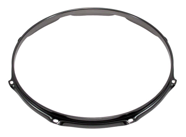 H23-16-8BK - 16" 8 HOLES BLACK 2.3MM SUPER TRIPLE FLANGE DRUM HOOP