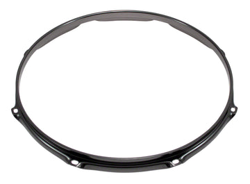 H23-16-8BK - 16" 8 HOLES BLACK 2.3MM SUPER TRIPLE FLANGE DRUM HOOP