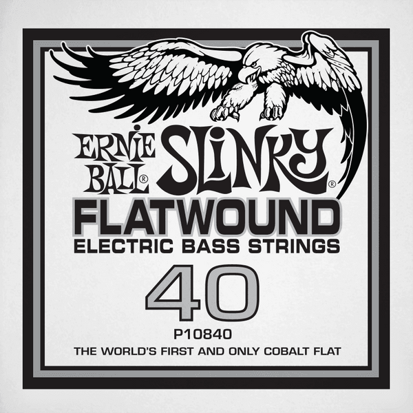 Ernie Ball .040 SLINKY FLATWOUND ELECTRIC BASS STRING SINGLE