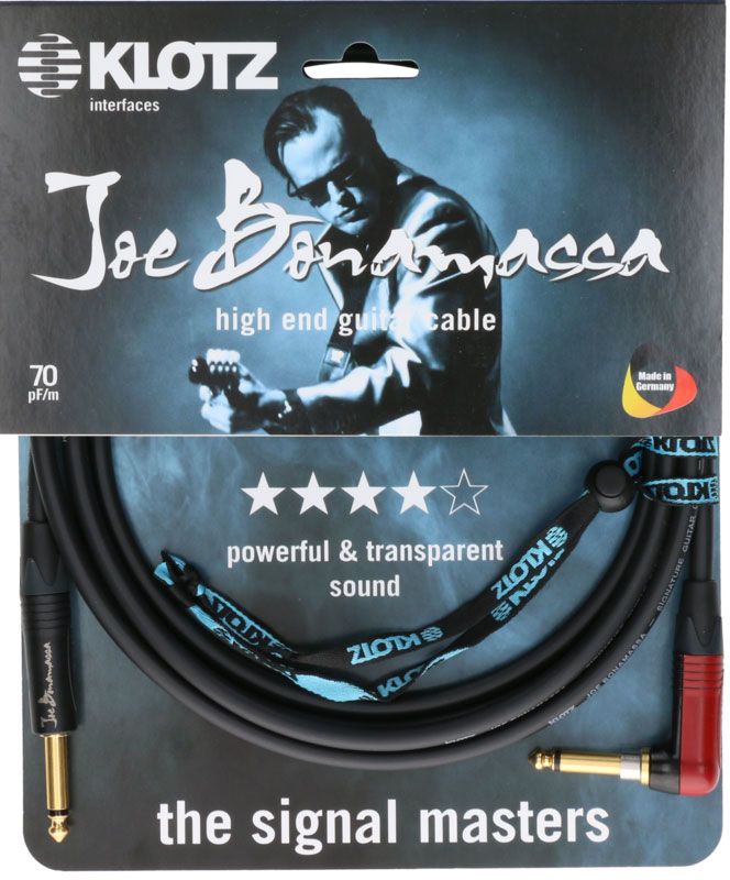Joe Bonamassa Guitar 4,5M Mono Jack - Silent Plug Angled,