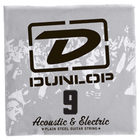 Dunlop ELECTRIC STRINGS NICKEL PLATED STEEL UNIT SOLID STEEL 009