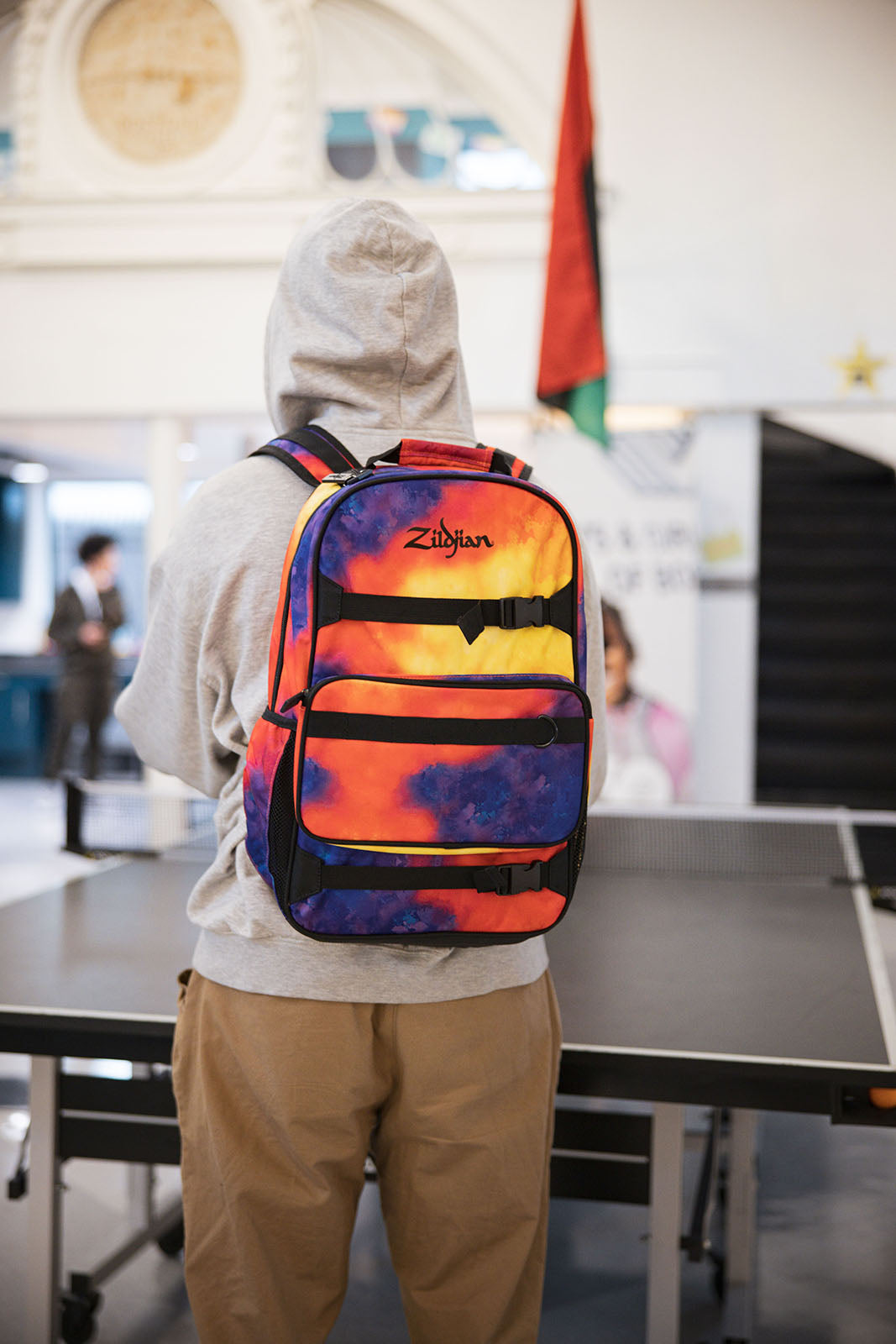 Student Backpack Orange Burst