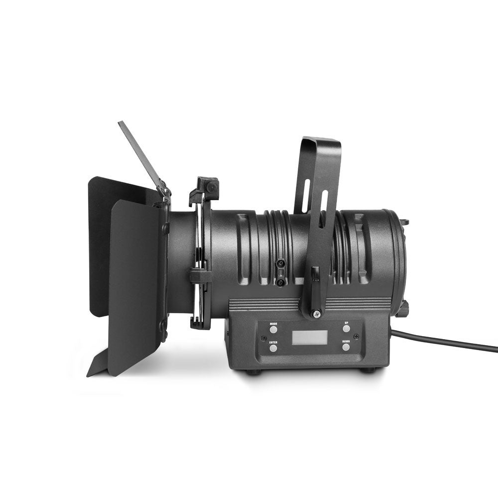 TS 40 WW - THEATER SPOTLIGHT WITH CONVEX CONVEX LENS AND 40 W WARM WHITE LED BLACK HOUSING