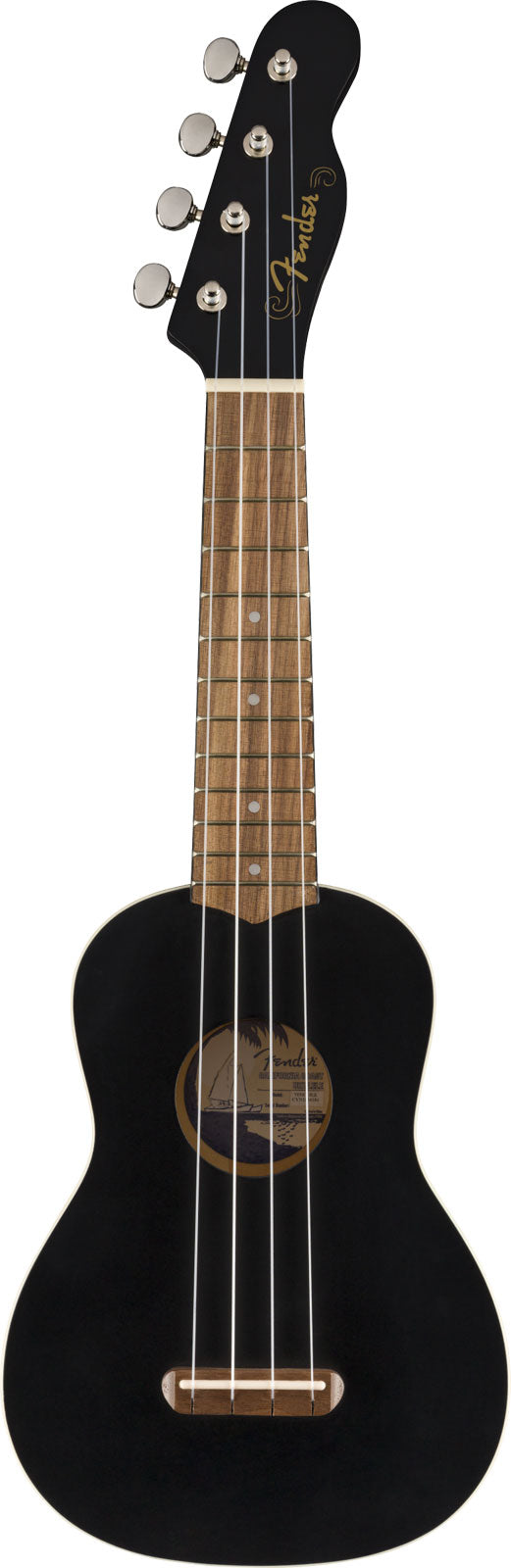 Venice Soprano Ukulele WN Black