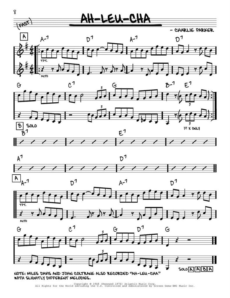 The Real Bebop Book - BB Instruments
