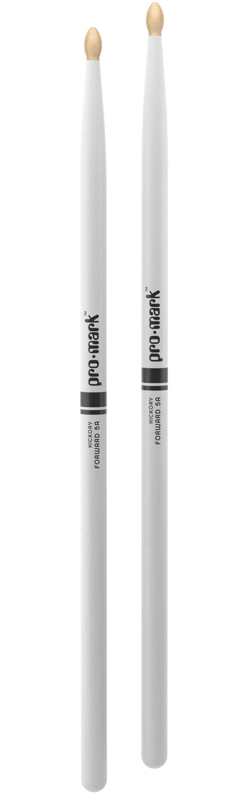 TX5AW-WHITE - Classic Forward 5A Painted White Hickory Drumstick Oval Wood Tip