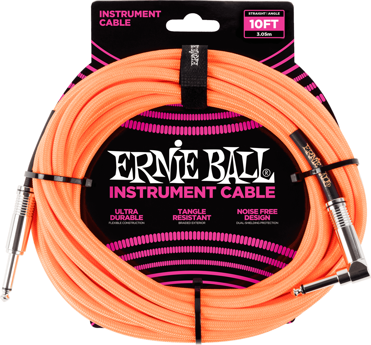 INSTRUMENT CABLES WOVEN SHEATH JACK/JACK ANGLED 3M ORANGE