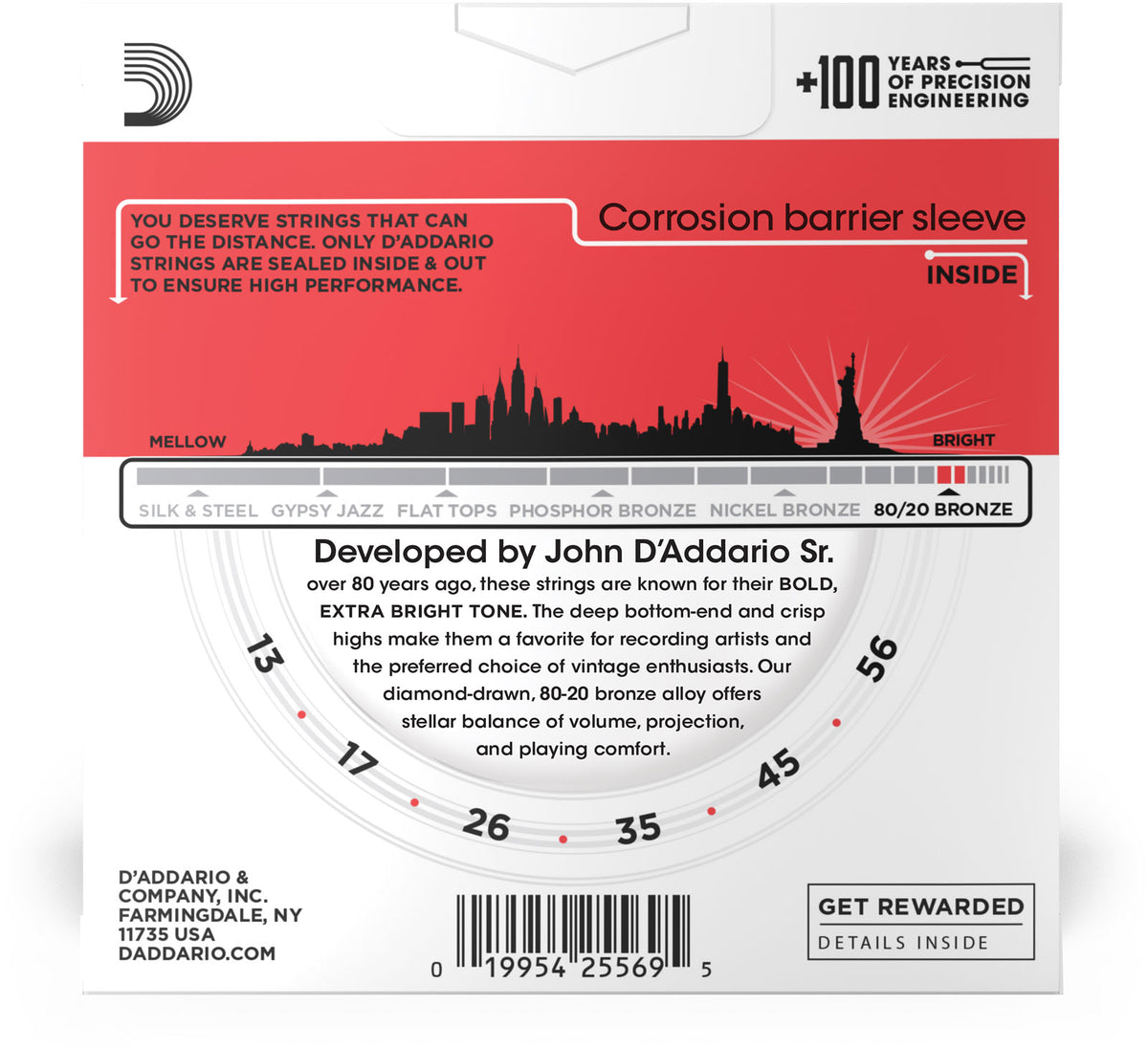 EJ12-3D Bronze 80/20 Medium 13-56 (3 Sets)