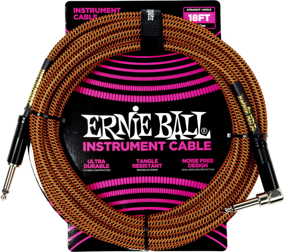 Braided Angled 5,5m Orange and Black