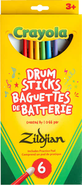 Zildjian ZKIDS Pack Crayola 6 Drumstick + pad