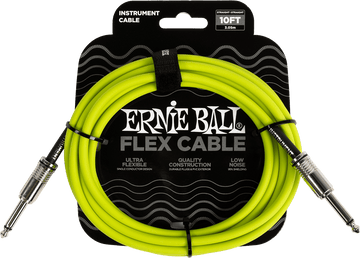 INSTRUMENT CABLES FLEX JACK/JACK 3M GREEN