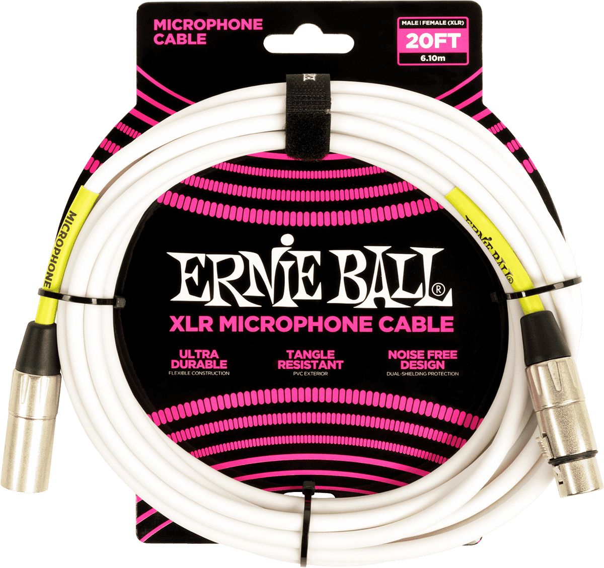 MICROPHONE CABLES CLASSIC XLR MALE/XLR FEMALE 6M WHITE