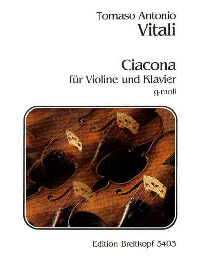 Edition Breitkopf VITALI TOMMASO - CHACONNE G-MOLL - VIOLIN PIANO