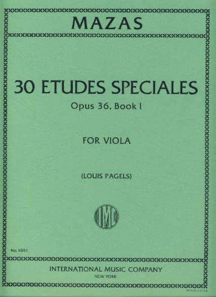 IMC Mazas J. F. - 30 Etudes Speciales Book 1 Op.36 - Alto