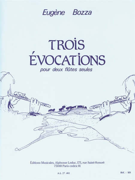 Leduc Three Evocations For Two Flutes