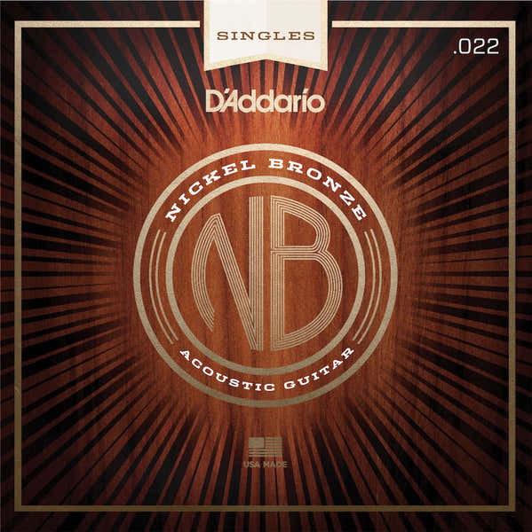 D'ADDARIO STRING ONLY FOR ACOUSTIC GUITAR NB022 NICKEL BRONZE NET .022