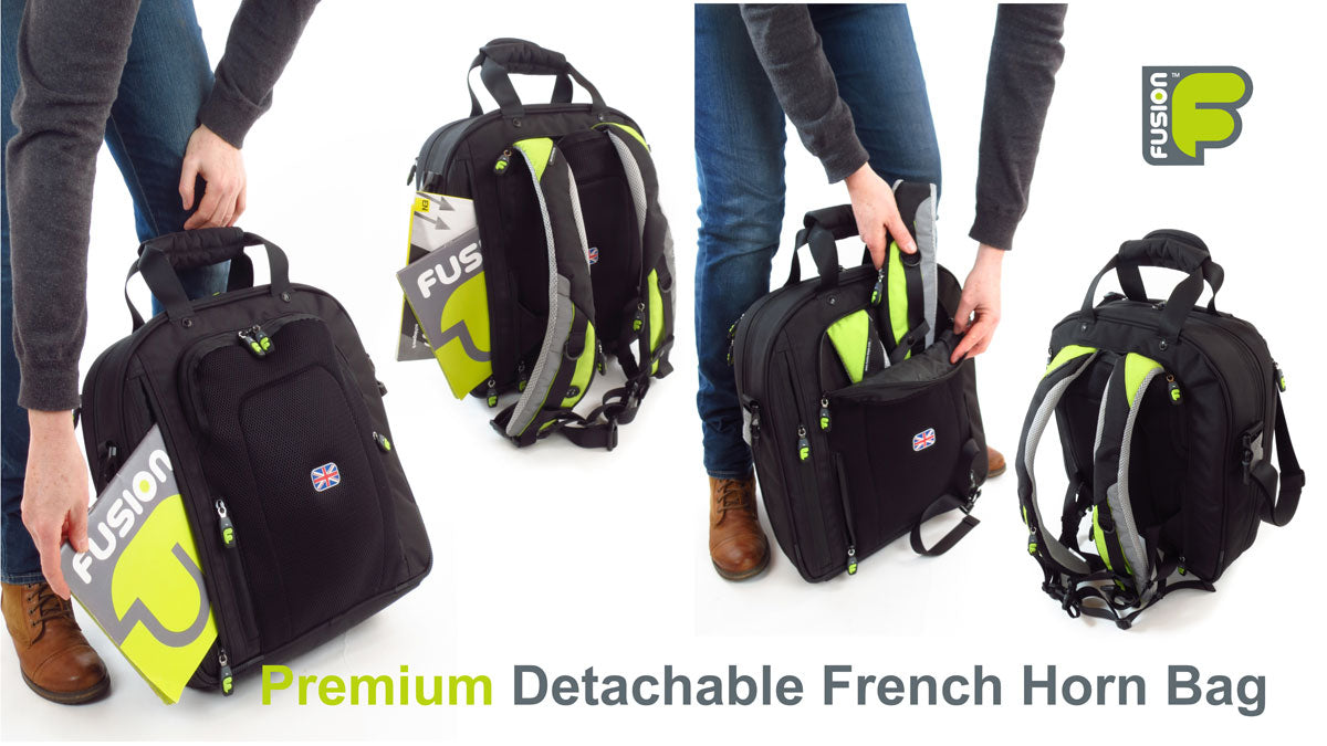 Premium Black/Green Horn Case (Detachable Bell)