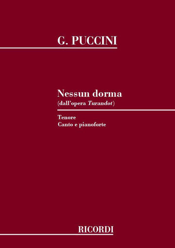 PUCCINI G. - NESSUN DORMA - CHANT ET PIANO