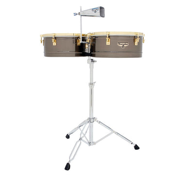 M257-BNG TIMBALES LATINA MATADOR BRUSHED NICKEL/GOLD TONE