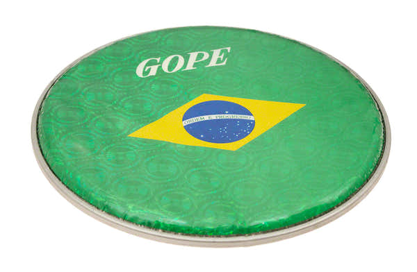 Gope Percussion HHOL08-BR - 8" DOUBLE HOLOGRAPHIC HEAD - FLAG BRAZIL