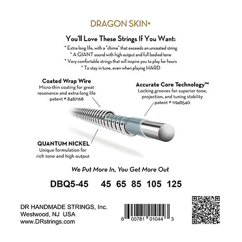 45-125 Dragon Skin+ Coated 5-string Light