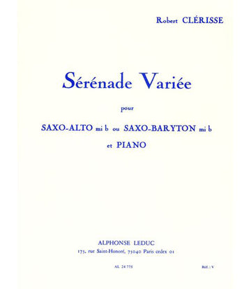 Clerisse Robert - Serenade Variee - Saxophone & Piano