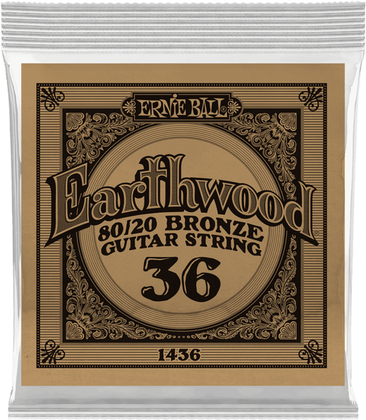 .036 EARTHWOOD 80/20 BRONZE ACOUSTIC GUITAR STRINGS
