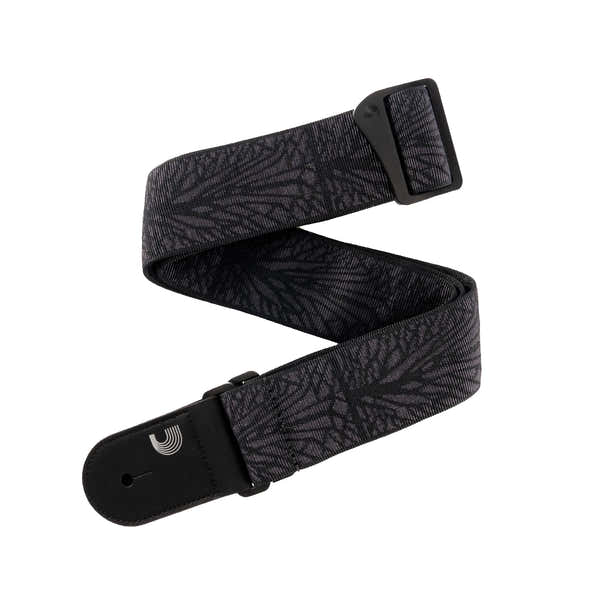 D'ADDARIO Woven Guitar Strap Lightning Black Tubular